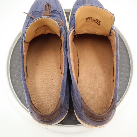 Cole Haan Joshua Wingtip Mens Shoes Size 10M Blue Suede Oxford Lace Up C13806 - Picture 9 of 13